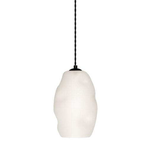 Organic Pendant Light, Medium, White / Iron