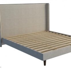 Oxford studded wing custom upholstered bed with choice of standard base