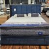 Panelled vertical custom upholstered bed with divan t4 base - discounted display model