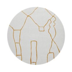 Paradise Amy Modern Round Rug, 240cm, Gold