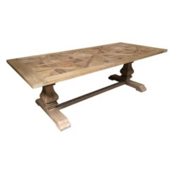 Parco Reclaimed Elm Timber Pedestal Dining Table, 200cm