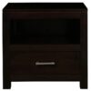 Paris 1 Drawer Solid Mahogany Timber Lamp Table (Chocolate)