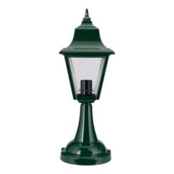 Paris Italian Made IP43 Exterior Pillar Lantern, Green