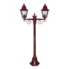 Paris Italian Made IP43 Exterior Post Lantern, 2 Light, 138cm, Burgundy Paris Italian Made IP43 Exterior Post Lantern, 2 Light, 138cm, Burgundy