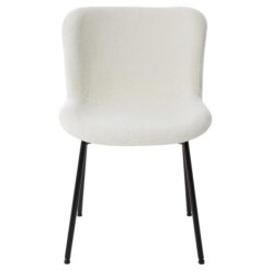Parmele Sherpa Fabric Dining Chair, White