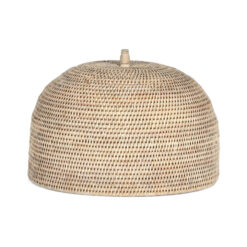 Paume Handcrafted Rattan Food Cover, White Wash