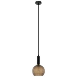 Pelota Glass Pendant Light, Amber