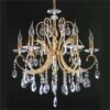 Persephone Asfour Crystal Chandelier, 6 Arm, Gold