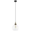 Pesini Glass Pendant Light, Antique Brass / Clear