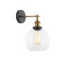 Pesini Interior Wine Glass Wall Light - Adjustable - Clear / Brass