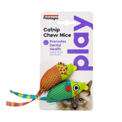 Petstages Catnip Chew Mice Plush Cat Toy 1 Pack