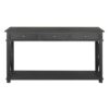 Phyllis Oak Timber 3 Drawer Console Table, 150cm, Black Oak