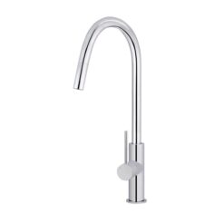 Piccola Round Pull Out Kitchen Mixer Tap - Dual Flow - Polished Chrome