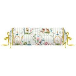 Pip Studio Singerie Cotton Bolster Cushion, White