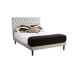 Pluto custom upholstered bed with choice of standard base