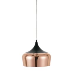 Polk Metal Pendant Light, Medium, Copper / Black