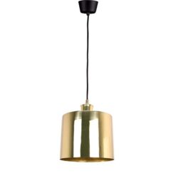 Portofino Metal Pendant Light, Large, Brass