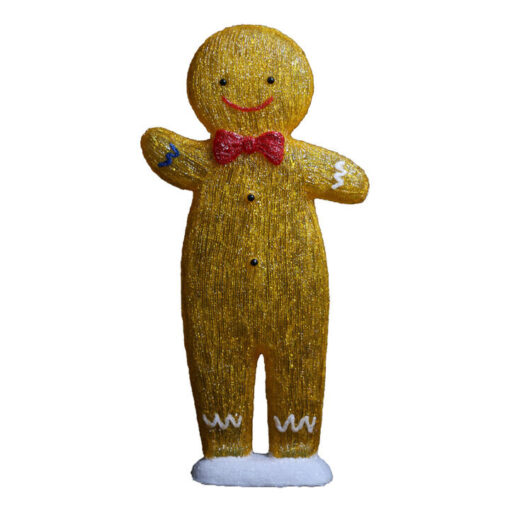 Porvoo IP44 Indoor / Outdoor LED Light Up Christmas Gingerbread Man Figurine, 100cm
