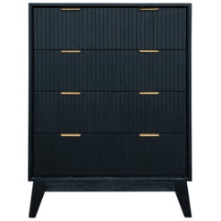 Pozsar Acacia Timber 4 Drawer Tallboy