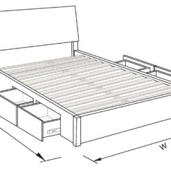 Praga custom drawer timber bed frame