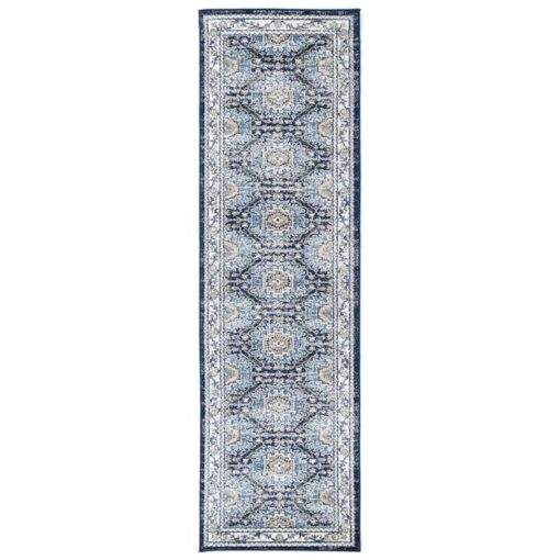 Provence Cannes Transitional Runner Rug, 300x80cm, Blue