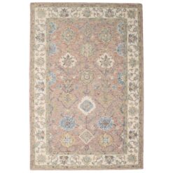Provincial Kashan Hand Tuffted Wool Oriental Rug, 400x300cm, Blush