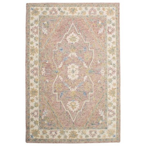 Provincial Tabriz Hand Tuffted Wool Oriental Rug, 300x250cm, Blush