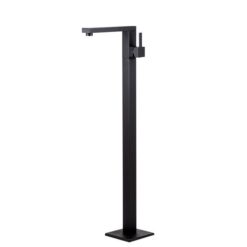 Quadro Floor Standing Bath Mixer And Spout - Matte Black