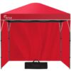 RED TRACK 3x3m Ultra Compact Folding Gazebo, Walls, Carry bag, Portable Outdoor Popup Marquee for Camping Beach, Red