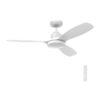 Raptor DC Ceiling Fan with CCT LED Light, 122cm/48'', White