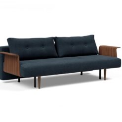 Recast double sofa bed with walnut arms - innovation living