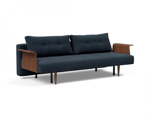 Recast double sofa bed with walnut arms - innovation living