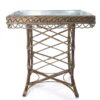 Rhett Rattan & Bamboo Potting Table with Zinc Tray Top