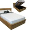 Rimu custom gas lift timber bed frame - discounted display model