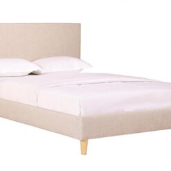 Rio upholstered bed frame with wooden legs