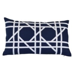 Riviera Fabric Lumbar Cushion Cover, Navy