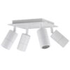 Roslin IP44 Indoor / Outdoor Spotlight, Square, 4 Light, White