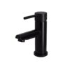 Round Basin Mixer Straight Spout - Single Lever - Matte Black