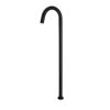 Round Brass Floor Standing Bath Spout - Matte Black