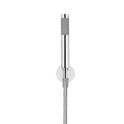 Round Brass Hand Shower Bath Set on Fixed Bracket - Chrome