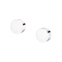 Round Brass Wall Taps - Quarter Turn - Chrome