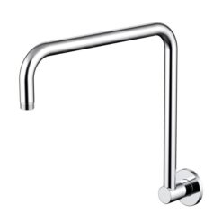Round Goose Neck Shower Arm - Wall Mounted Chrome
