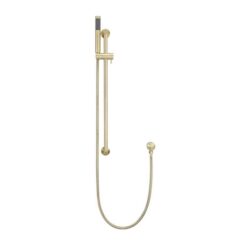 Round Shower Rail Column - Single Function Hand Shower - PVD Tiger Bronze