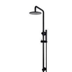 Round Shower Rail Set - 200mm Shower Head - Single Function Hand Shower - Matte Black