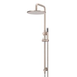 Round Shower Rail Set - 300mm Rain Shower Head - Single Function Hand Shower - Champagne