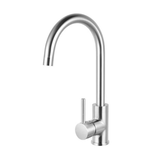 Round Standard Kitchen Mixer Tap - Brushed Nickel