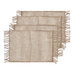 Rowan Jute Placemat, Pack of 4, Beige