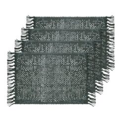 Rowan Jute Placemat, Pack of 4, Emerald