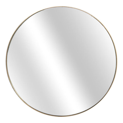 Ryleigh Iron Frame Round Wall Mirror, 80cm, Gold