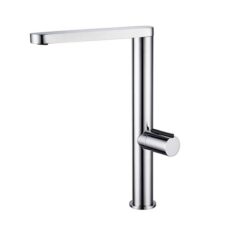 SOL Slim Kitchen Mixer Tap - L-Shaped Neck - Chrome/Matte Black